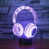 TD® 3D Illusion LED Veilleuse Casque, 3D LED Lumières USB à Interrupteur Tactile 16 Couleurs avec Télécommande pour Enfants, Cadeaux