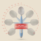 TD® Ensemble de cuillères pour enfants bébé apprendre à manger formation pliable vaisselle d'alimentation fourchette souple