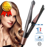 TD® Lisseur 2 en 1, curling et lissage professionnel, avec écran LCD et température réglable, pour le lissage et le curling