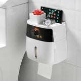 TD® Distributeur Papier -Toilettes en Plastique WC/ Porte-papier Étanche/Dérouleur Étagère / Support Papier WC/Accessoire Salle bain