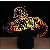 TD® 3D Optique LED Veilleuse 3D LED Night Lights Tiger avec 7 couleurs de lumière pour la décoration de la maison lampe Amazing V☀68