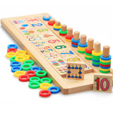 TD® Jouets, jouets pédagogiques, aides pédagogiques Montessori bois pour enfants, planches logarithmiques,jouets d'éducation préscol