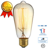 TD® E27 ST58 40W Ampoule Spiral Vintage Edison Lampe Lumière Carbon Filament Dimmable Globe 220V