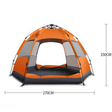 TD® Camping en plein air sortie étanche à la pluie hexagonale grande tente voyage camping automatique tente à ouverture rapide campi