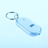 TD® Porte clé siffleur couleur blanche retrouver clés et porte clés haute qualité signal clignotement et lumière rouge sonore
