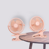 INN® Ventilateur à pince usb mini ventilateur de poche portable ventilateur à pince pour poussette avec aromathérapie
