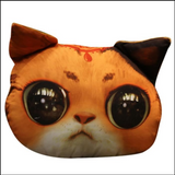 TD® Drôle 3D Cat Imprimer Coussin Coussin créatif mignon poupée en peluche cadeau    Tapis de chat souple   Couleur: chaton orange