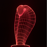 TD® 3D Lampe Illusion Optique Led Veilleuse 3D Cobra Lampe 7 Couleur Led Veilleuses Pour Enfants Touch Led Usb Table