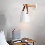 TD® Applique Murale Led En Bois Lit Lampe De Chevet Veilleuse Moderne Abat-jour Nordic Home Decor (blanc) - 249954 Blanc