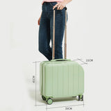 TD® Valise de voyage à roulette en alliage d'aluminium à trois sections de bagages de 16 pouces petite valise de chariot légère baga