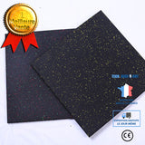 TD® Sol pour salle de sport - largeur 1,25 m - épaisseur 6 mm - Noir/Gris ， Absorption des chocs et isolation phonique en intérieur