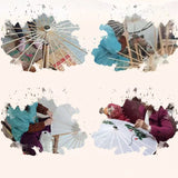 TD® Parapluie en tissu de soie chinois Parapluie décoratif de style classique Parapluie en papier à l'huile Parapluie décoratif