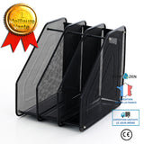 Support de fichiers Support de fichiers de stockage de bureau en maille de fer en métal Boîte de rangement de bureau noire si
