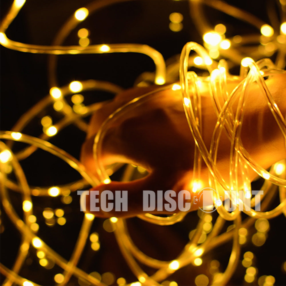 TD® Chaîne de lumière solaire extérieure imperméable guirlande fête anniversaire Noel lumineuse éclairage décoration énergie économi