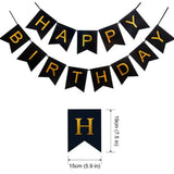 TD® Arrangement de ballons décoratifs pour 18e anniversaire Ensemble de banderoles en or noir en papier d'aluminium numérique 40 pou