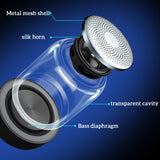 TD® C7 sans fil bluetooth haut-parleur portable éclairage coloré voiture cristal verre haut-parleur longue durée batterie subwoofer
