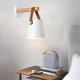 TD® Applique Murale Led En Bois Lit Lampe De Chevet Veilleuse Moderne Abat-jour Nordic Home Decor (blanc) - 249954 Blanc