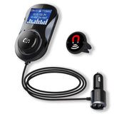 TD® Transmetteur FM Bluetooth Kit de Voiture Mains Libres Sans Fil Adaptateur Radio, Chargeur Voiture-Accessoire auto Radio Chageur