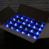 TD® Lot de 24 bougies LED lumière bleu alimentation CR2032 éclairage décoration tendance moderne événement effet bougie flammes