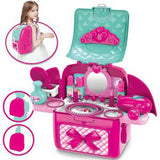 TD® Simulation double épaule maquillage sac à dos jouer maison enfants filles peuvent être transportés et transportés facilement