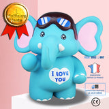 TD® Elephant Bleu Tirelire Cartoon Saving Pot Boîte Kid cadeau Home Decor Tirelire Cartoon Elephant Tirelire