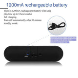 INN® Enceinte Bluetooth Portable Haut-Parleur Bluetooth 5.0 sans Fil 12 Heures Autonomie Stéréo HD-Noir