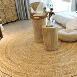 TD® Roseau d'eau à la main herbe tissée naturelle salon chambre rotin rural tissé subsisal tapis rond en jute
