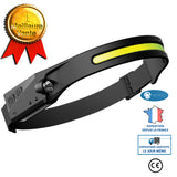 INN® Capteur de charge USB phare double source de lumière phare de course de nuit en plein air randonnée camping lumière étanche