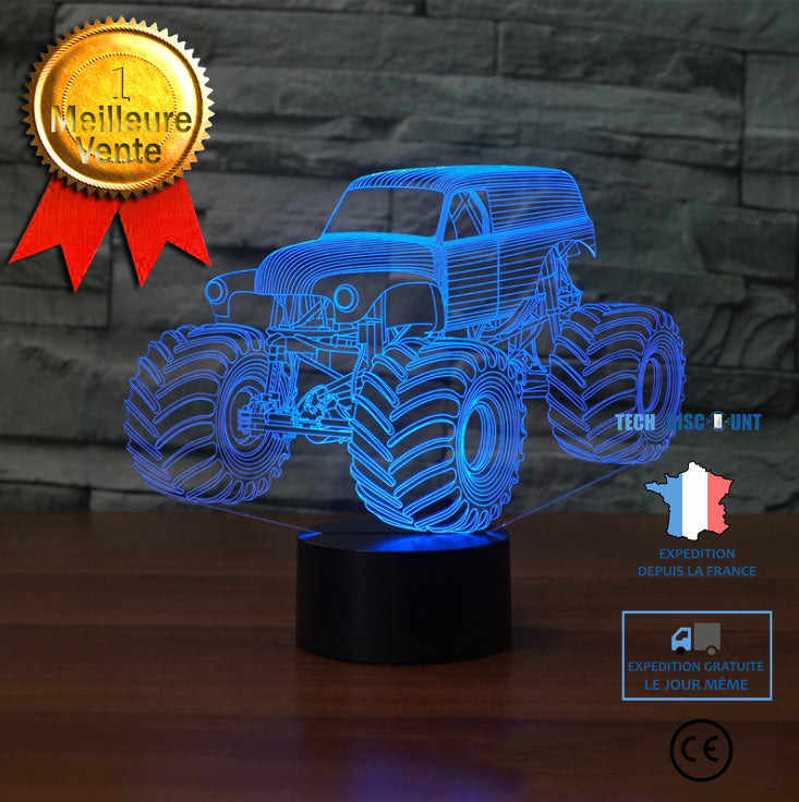 Veilleuse de voiture 3D. Lampe pour enfants, Offre exclusive
