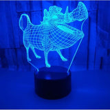 TD® Lampe optique poser décoratif tactile 7 couleurs illusion optique - modèle pumba - faible consommation câble USB ou 3 piles AAA