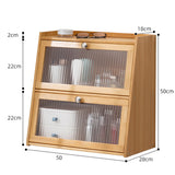 TD® Boîte de rangement de bureau armoire de rangement service à thé vitrine cuisine eau tasse rack vaisselle cosmétiques casier