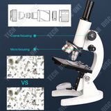 TD® Microscope Verre monoculaire électronique professionnel Optique Mise au Point grossière Fine éclairage capacité loupe lentille