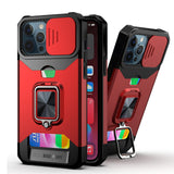 TD® Étui de téléphone portable pour iphone13pro anneau carte push fenêtre voiture anti-chute housse de protection