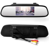 TD® Moniteur de voiture HD de 4,3 pouces support de plaque d'immatriculation étanche à 170 ° inversant l'émetteur sans fil de caméra