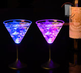 TD® TECH DISCOUNT® - Verre à cocktail verre à vin coupe à champagne 25 cL lumière colorée brillante autonomie 30h soirée saint valen