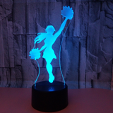 TD® Cheerleader 3D veilleuse tactile lumière 3D colorée cadeau créatif 3D petite lampe de table en trois dimensions