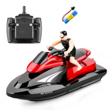TD® Bateau télécommandé sans fil 2.4G modèle de bateau à moteur à grande vitesse modèle électrique de jouet pour enfants en plein ai