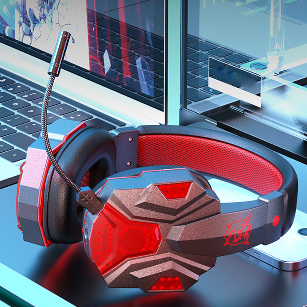 Casque De Jeu Bluetooth Sans Fil Jectse | Microphone Omnidirectionnel | Faible Latence, Lumières LED | Pour PC, 40mm Drivers | Noir