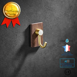 Patère patère patère créativité patère créativité simple style moderne noyer noir porte-manteau mural poinçonnage gratuit une
