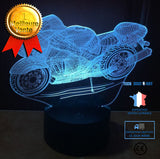 TD® 3D Optique LED Veilleuse Veilleuse 3D LED avec lumière de 7 couleurs pour lampe de décoration d'intérieur Visualisation étonn☼64