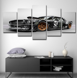 TD® Mur Art Photos Pour Salon 5 Pièces Ford Mustang Rtr Voiture Peinture Toile HD Imprimé sans cadre