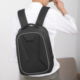 TD® Sac à dos étanche et antivol sac ordinateur sortie décontractée coque rigide simple épaule grande capacité couleur unie charge U