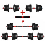 TD® 15 kilogrammes Accueil entraînement fitness homme et femme muscles des bras haltères amovibles et haltères variables -noir