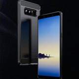 TD® Coque de téléphone anti-empreintes digitales en fibre de carbone pour Samsung Galaxy Note8 Ajustement léger et sensation confort
