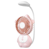 TD® Lampe de bureau ventilateur multifonctionnel créatif étudiant ordinateur de poche bureau muet petit tuyau en silicone USB charge