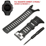 LSC® bracelet pour montre en caoutchouc avec kit outils inclus de tournevis SUUNTO AMBIT 3 PEAK/Ambit 2/Ambit 1 imperméable femme ho
