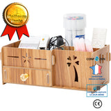 Support de stockage Stockage de bureau en bois créatif et support de classement  fichiers Boîte porte-stylo Papeterie pour ét