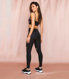 Costume de sport costume de yoga sling running costume de fitness taille haute costume de sport moulant noir costume de sport