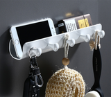 Crochet vêtements crochet blanc salle de bain sans poinçon crochet porte-serviettes créativité avec porte-crochets multifonct
