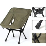 TD® Armée vert extérieur chaise pliante Portable plage croquis Camping pêche lune chaise pique-nique chaise pliante Ultra léger